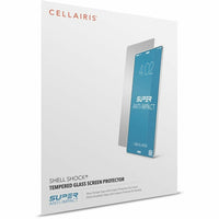 Cellairis Shell Shock tempered glass screen protector packaging showing product features and Super Anti-Impact branding-alternate-image2