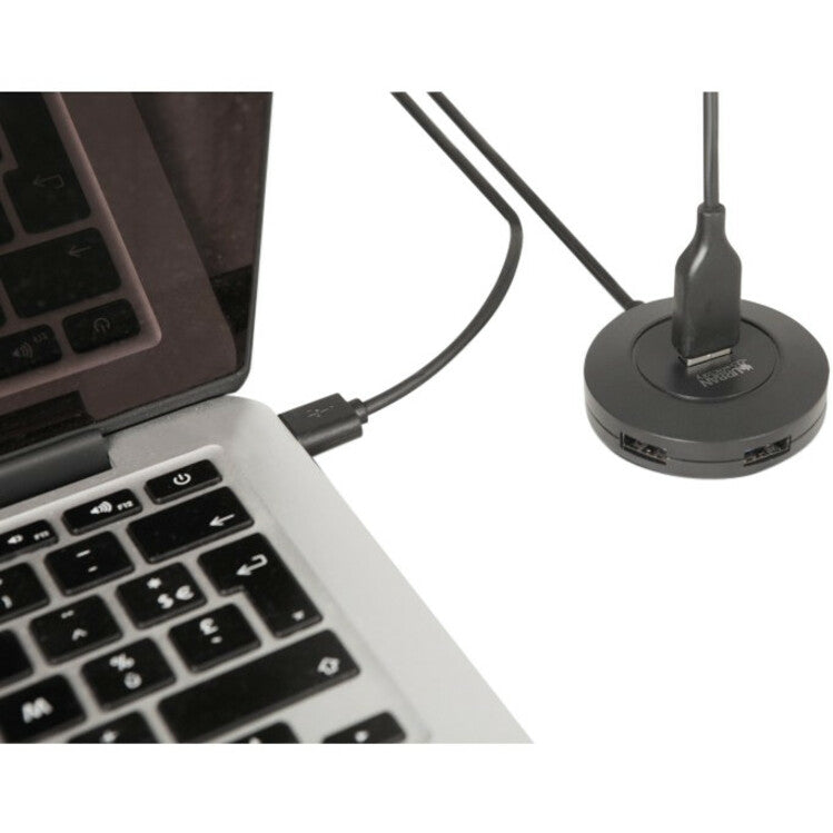 Urban Factory USB hub connected to laptop showing practical usage-alternate-image5