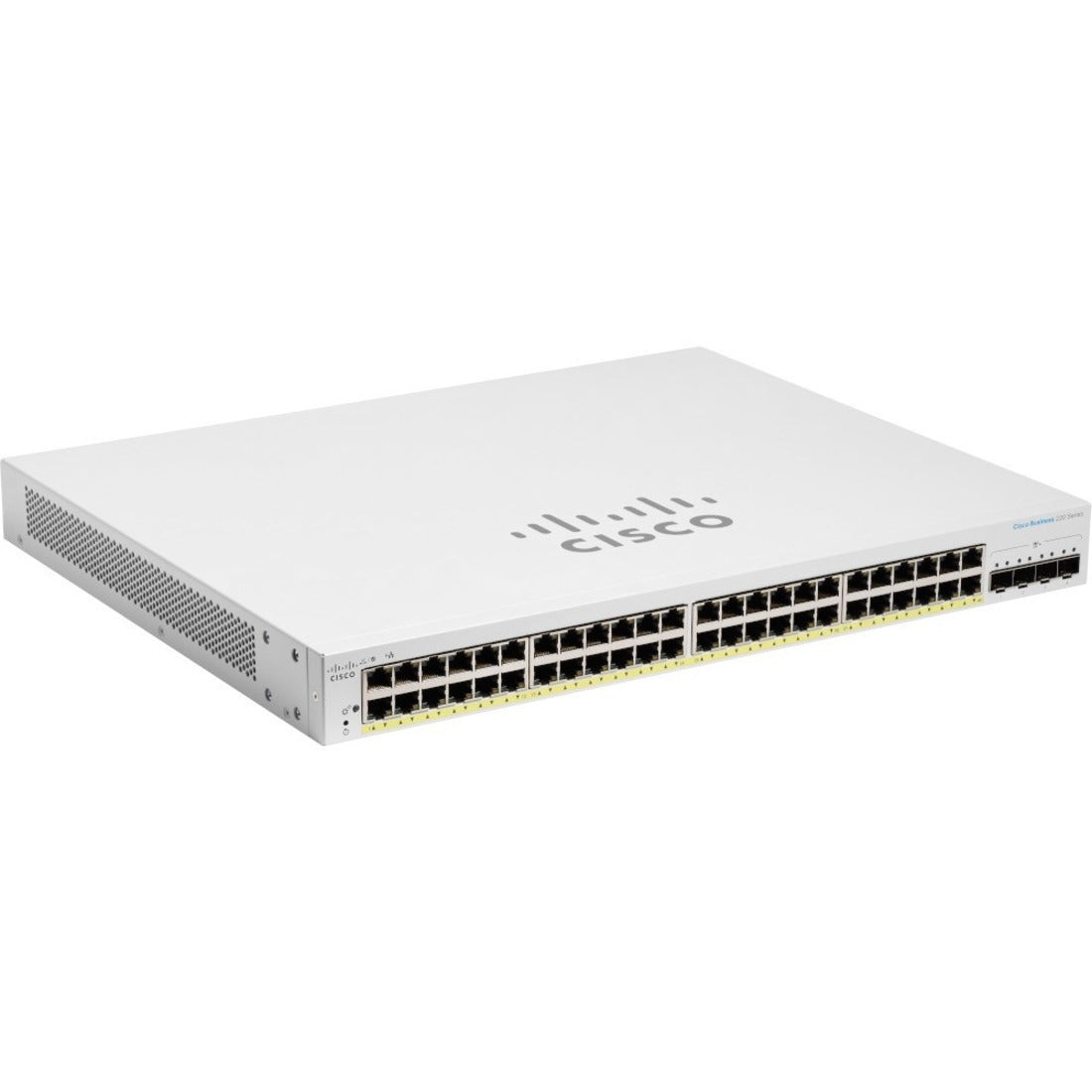 Side profile view of Cisco CBS220-48T-4X switch-alternate-image4