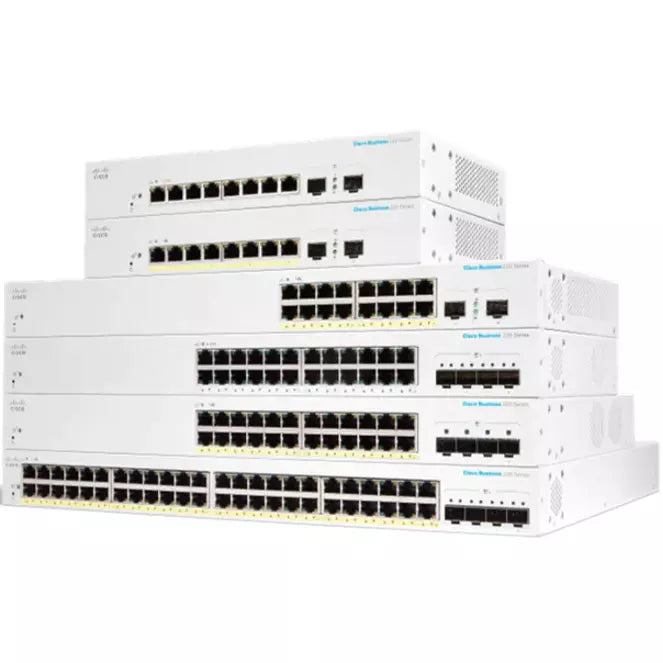 Cisco Business CBS350 Managed Ethernet Switch, 8-Port 2.5GE PoE+, 2x10G Combo, Layer 3, 240W PoE Budget, Rack-mountable - CBS350-8MP-2X-NA (Lifetime Warranty)