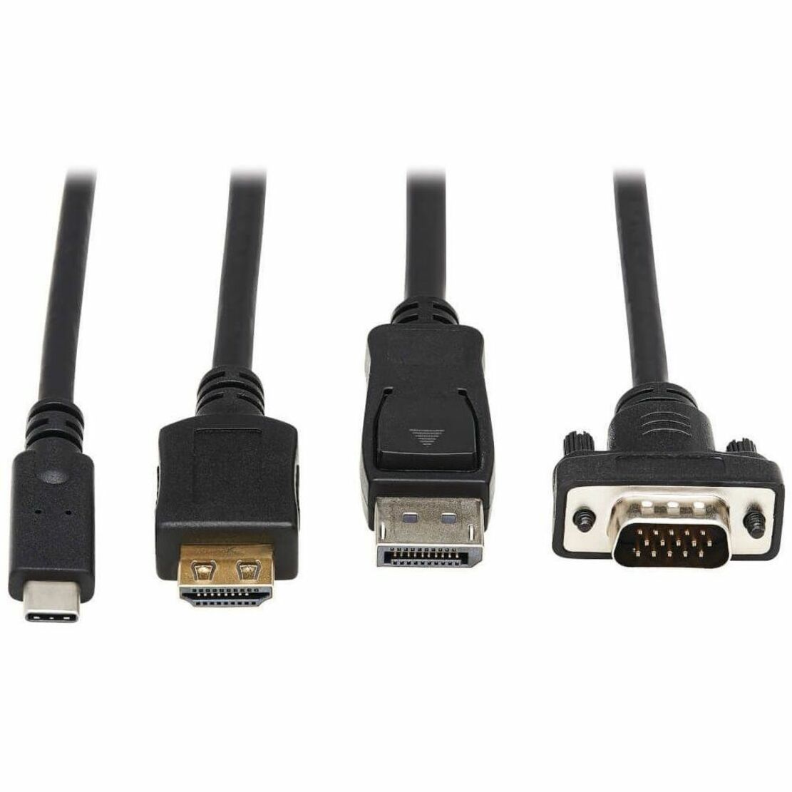 Close-up of various video connector types supported by the adapter-alternate-image6