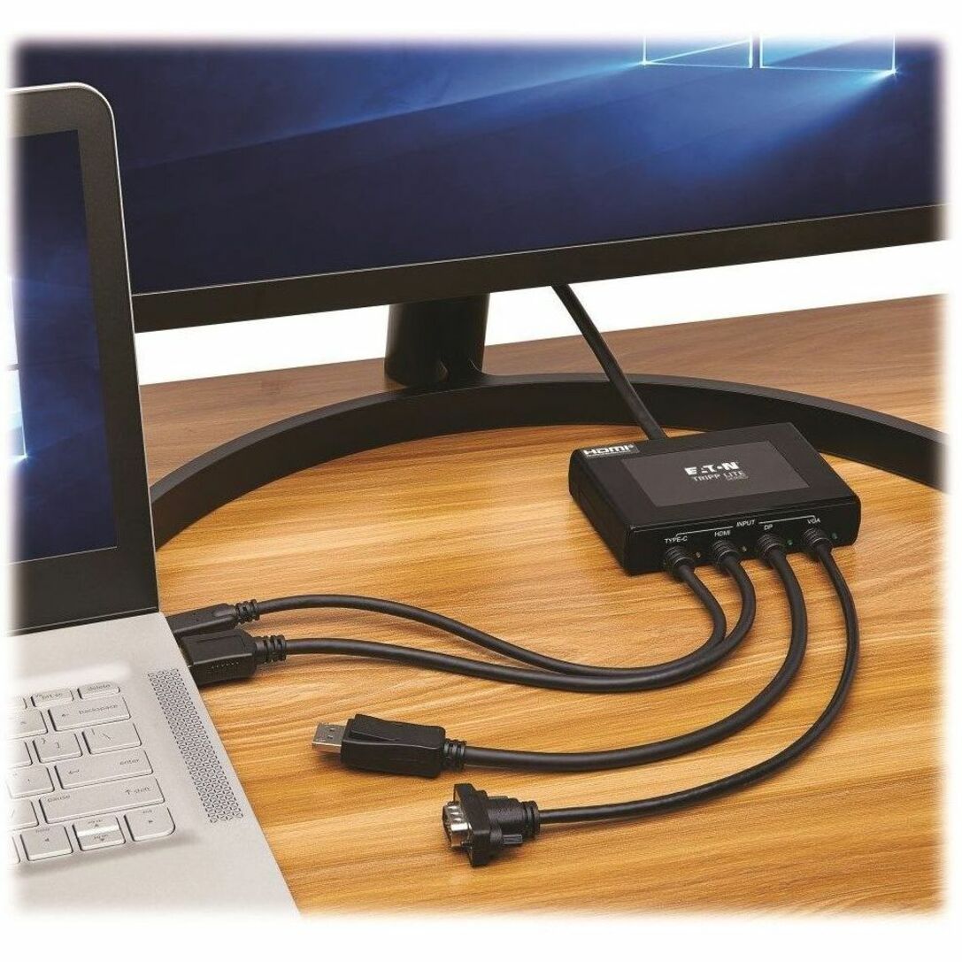 B321-4X1-HDVC adapter shown in desktop environment with monitor-alternate-image2