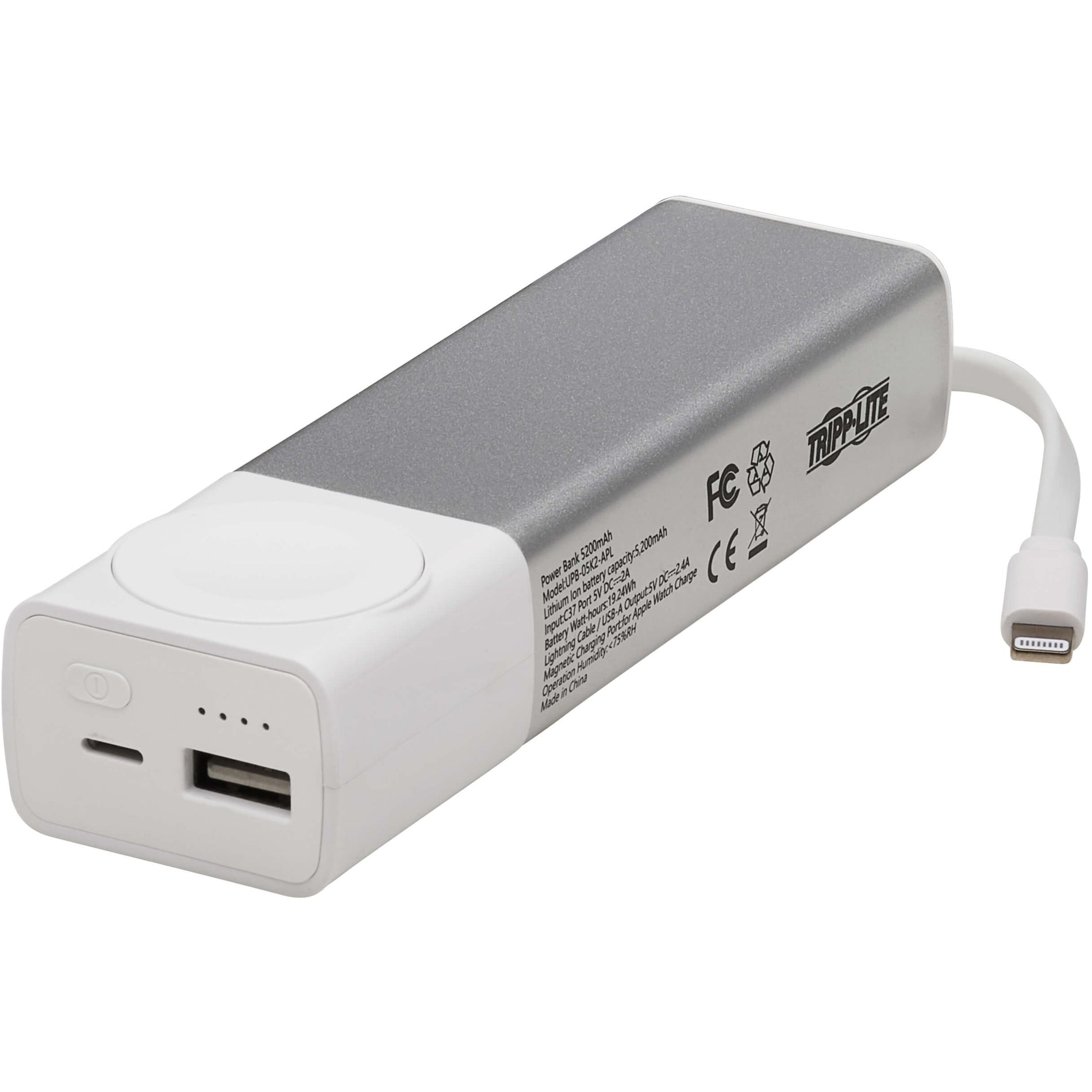 Tripp Lite by Eaton 5200MAH PWRBANK W/ APPLE WATCH CHARGER BULIT-IN LIGHTNING CABLE (UPB-05K2-APL)