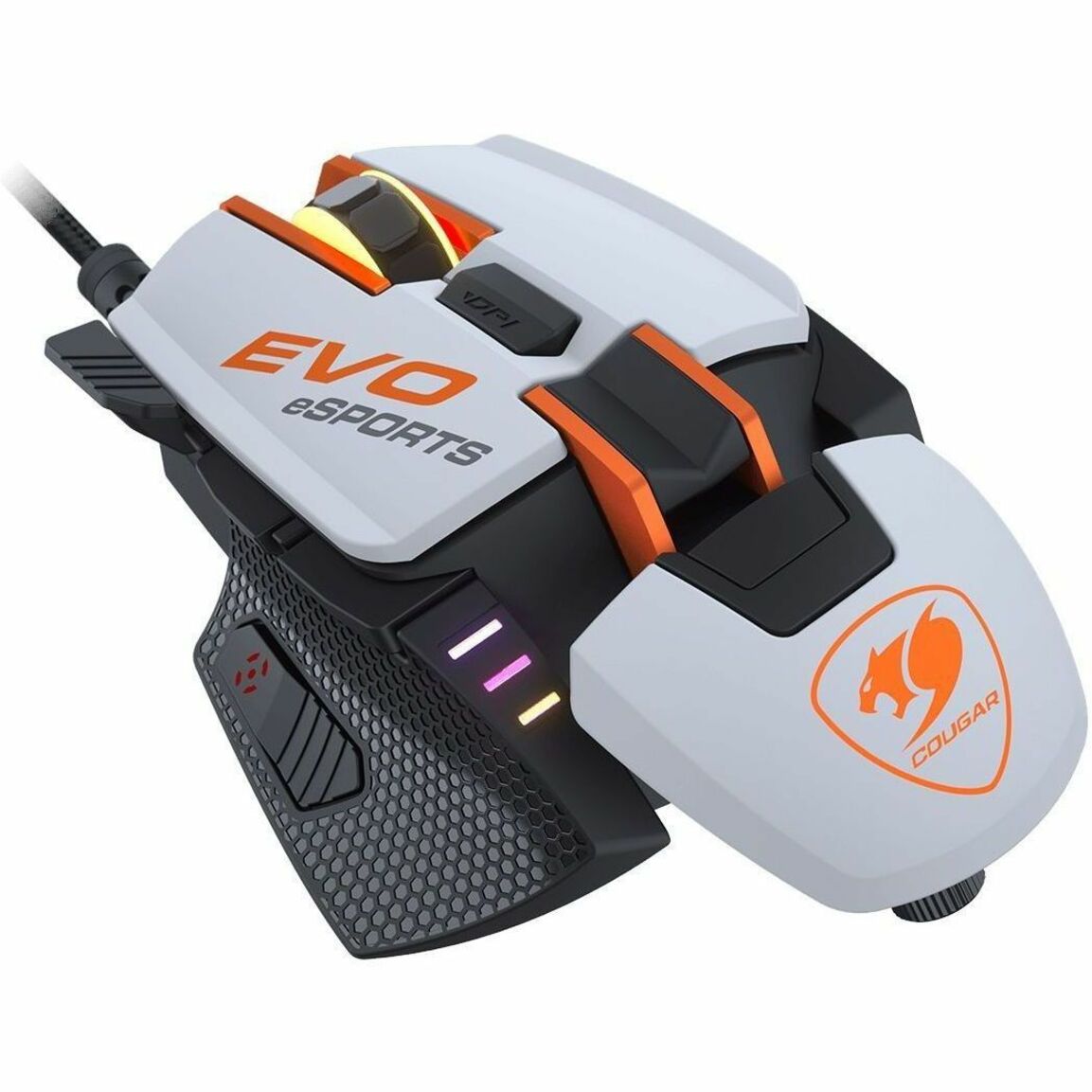 COUGAR 700M EVO eSPORTS Gaming Mouse, 16000 DPI, 8 Programmable Buttons, RGB Lighting, Ergonomic Design, 50M Click Switches, 2kHz Polling Rate, Braided Cable - CGR-WOMW-700M EVO (1 Year Warranty)