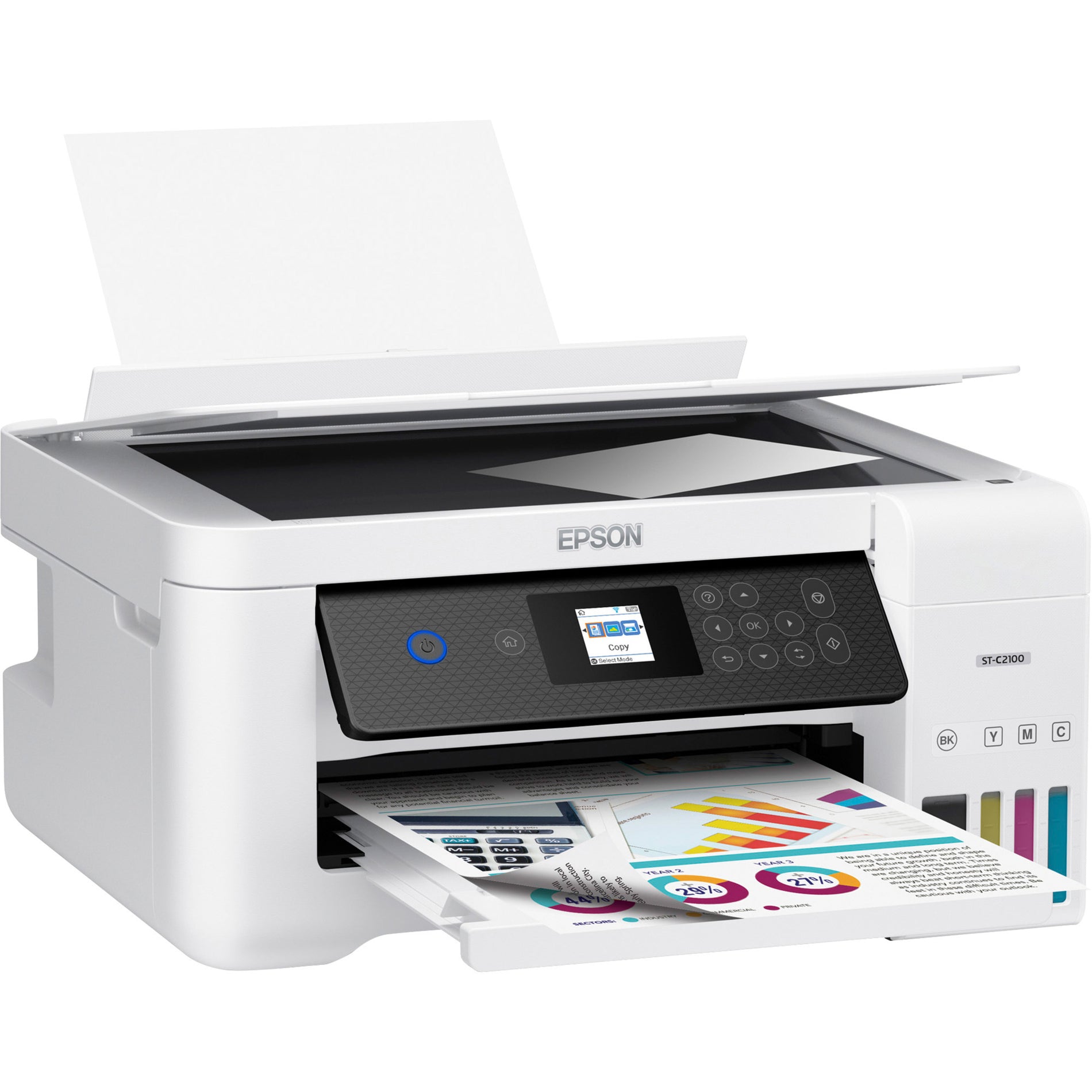 Epson WorkForce ST-C2100 Drahtlose Tintenstrahl-Multifunktionsdrucker - Farbe (C11CJ63203)