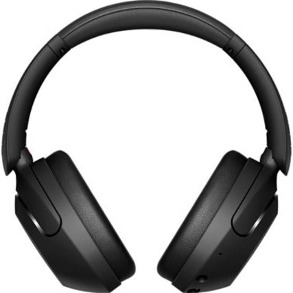 Straight-on view of Sony WH-XB910N wireless headphones showing symmetrical design and premium build quality-alternate-image2