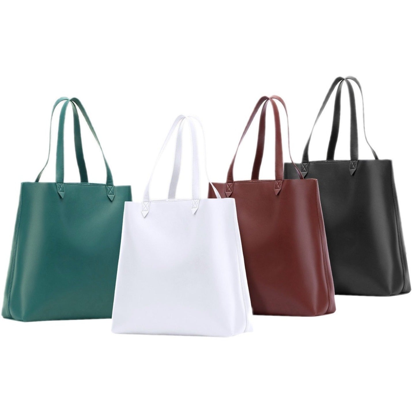 Francine Collection MADE EASY LEATHER TOTE GREEN CARRIES 15IN LAPTOP (FCTGRMADE)
