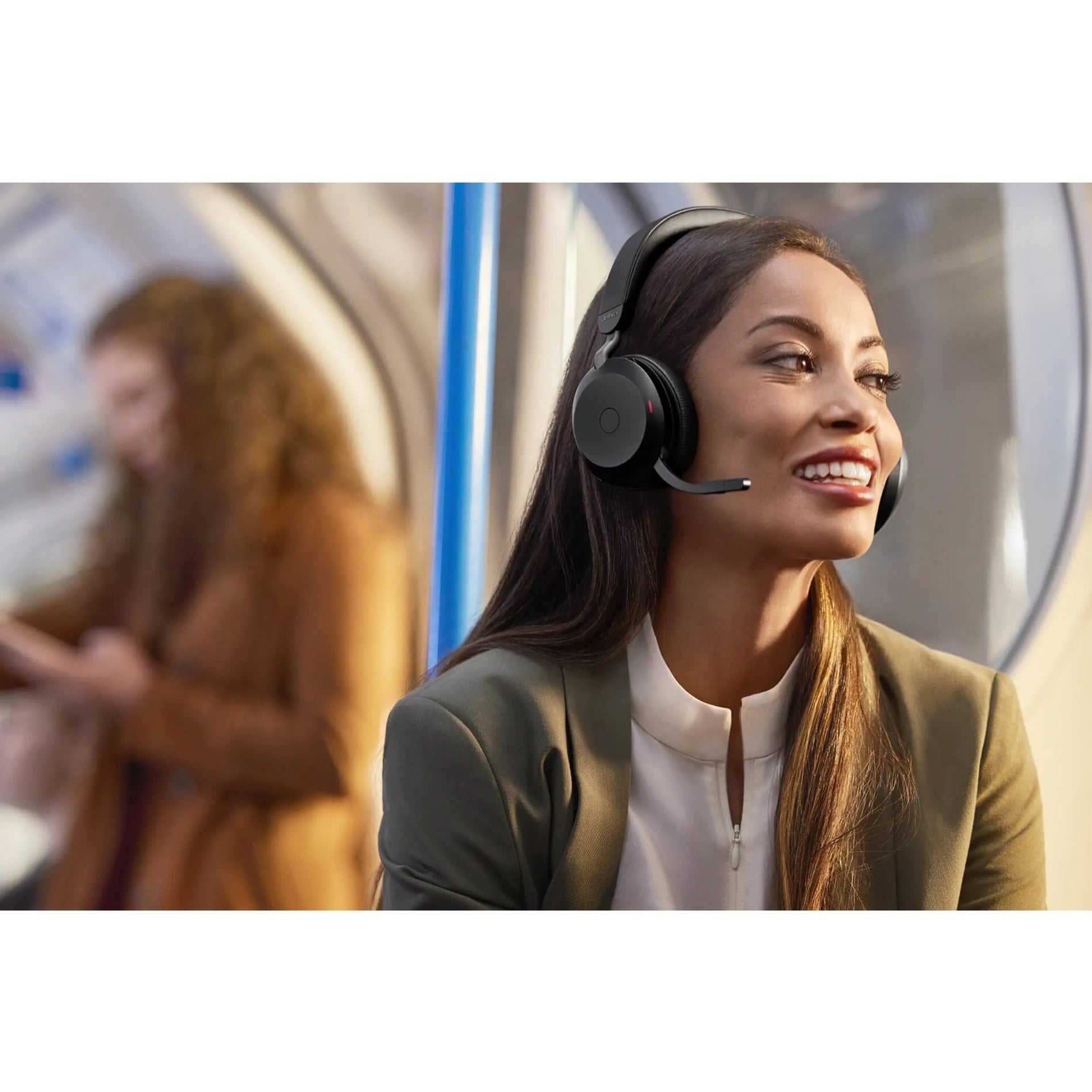 Jabra Evolve2 75 Kabelloses On-ear Stereo Headset - USB-A - Vereinheitlichte Kommunikation - Schwarz - Binaural - Ohrmuschel - 3000 cm - Bluetooth - 20 Hz bis 20 kHz - MEMS-Technologie Mikrofon - Geräuschunterdrückung (27599-989-999)