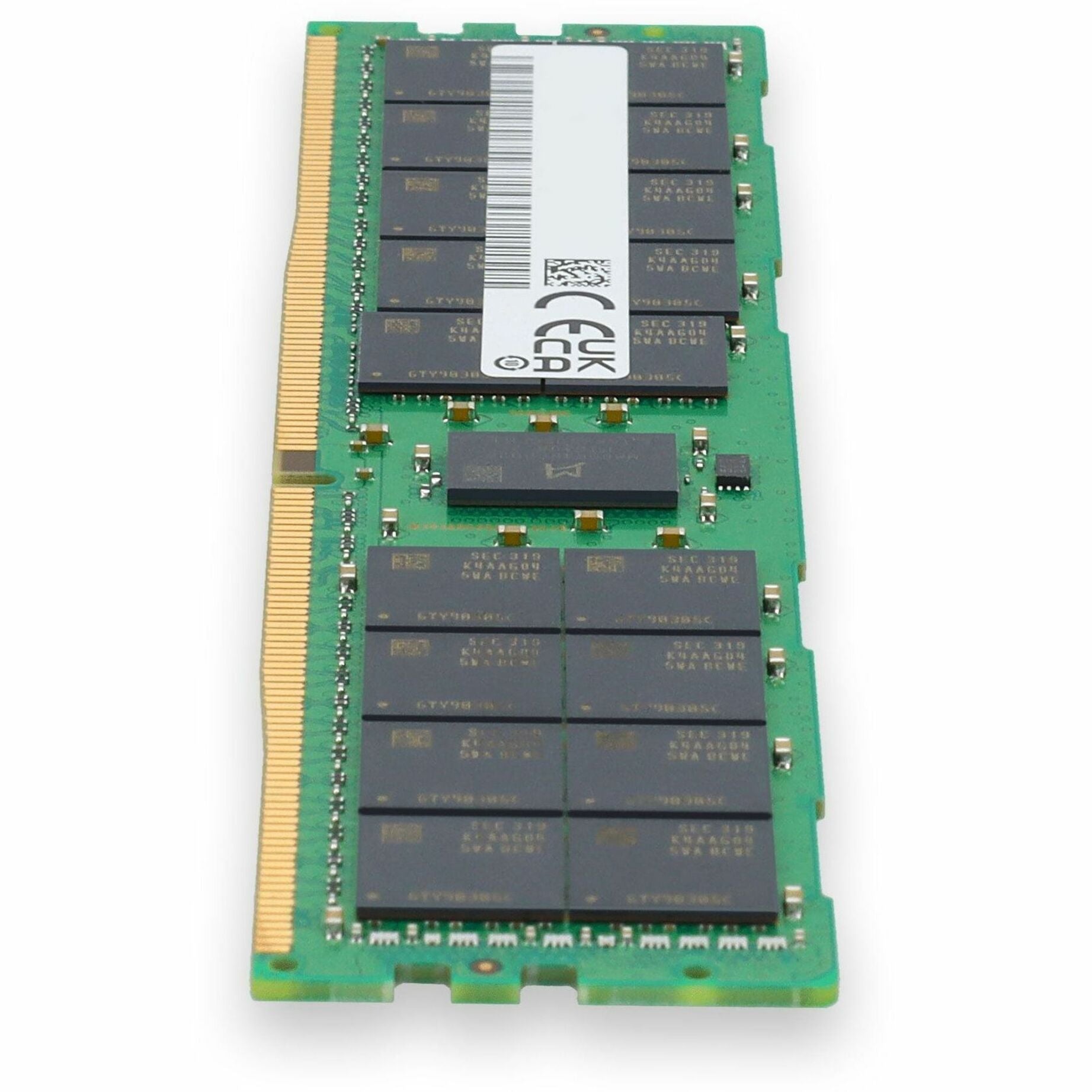 Close-up view of DDR4 RDIMM showing memory chips and signal routing-alternate-image3