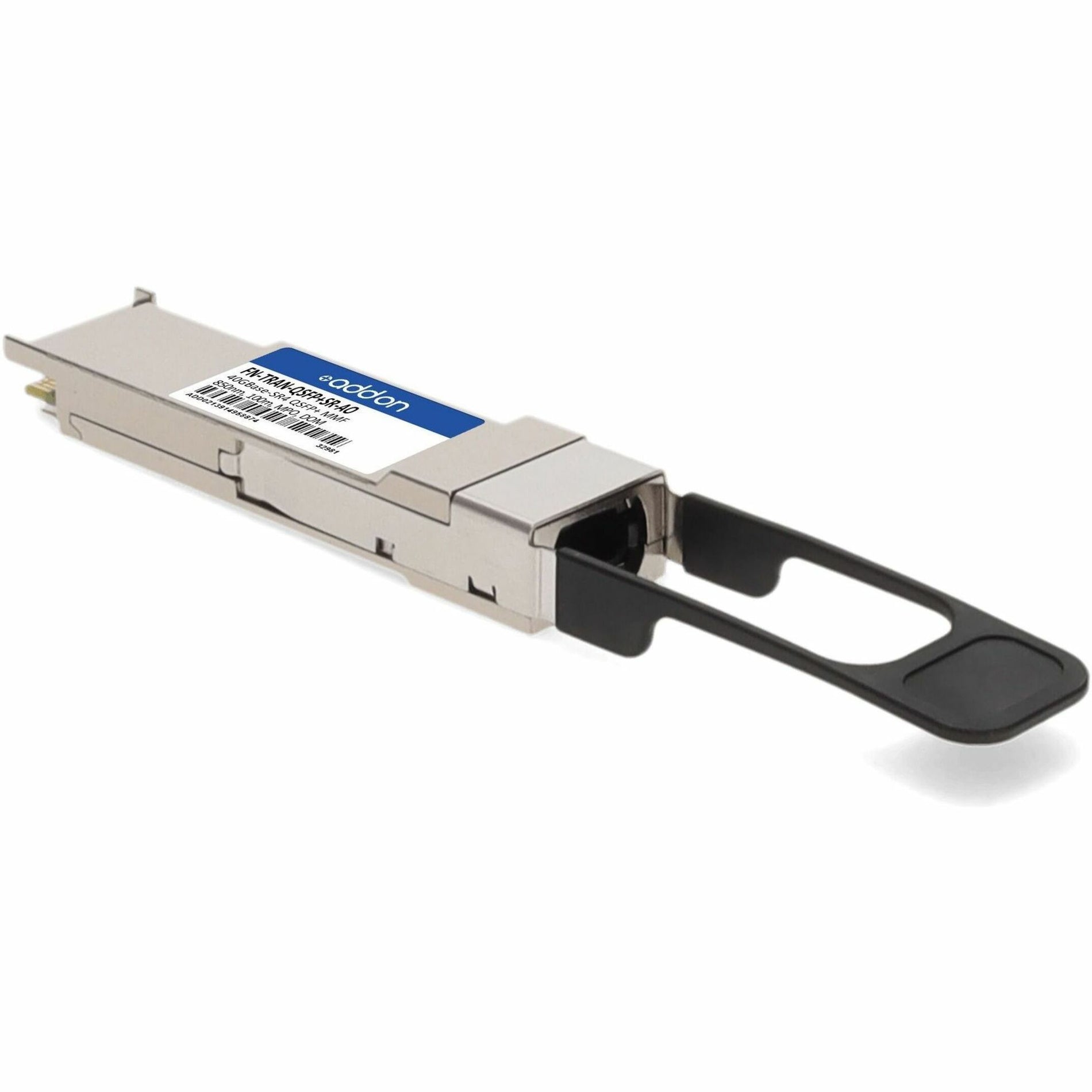 AddOn FN-TRAN-QSFP+SR-AO ฟอร์ติเน็ต โมดูล QSFP+ 40GBase-SR4 เครือข่าย แบบมัลติ-โหมด ระยะ 100 เมตร