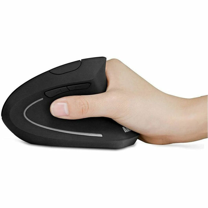 Hand demonstration of ergonomic vertical mouse grip showing natural positioning and comfort