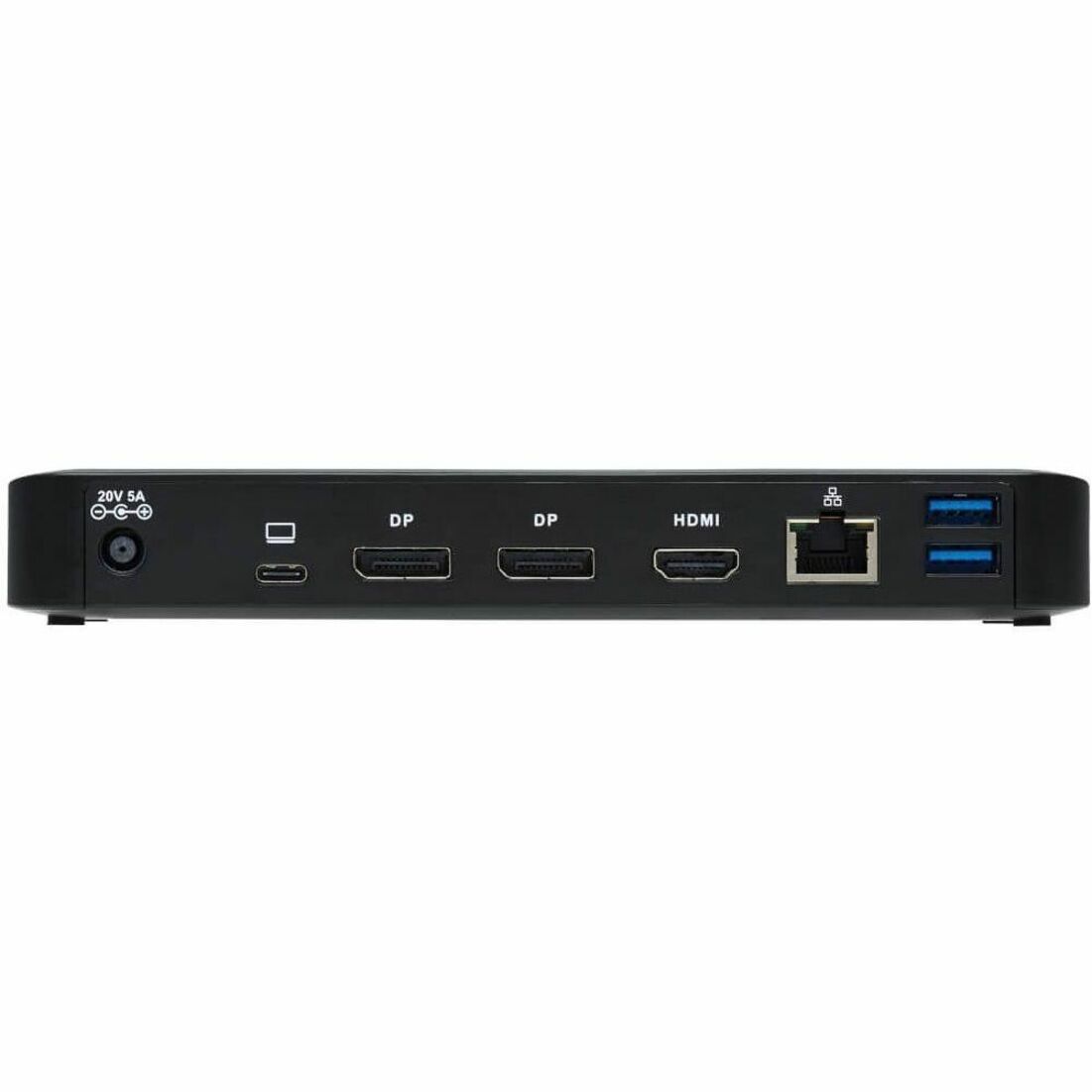 Rear view of docking station showing DisplayPort, HDMI, USB, and Ethernet ports-alternate-image2