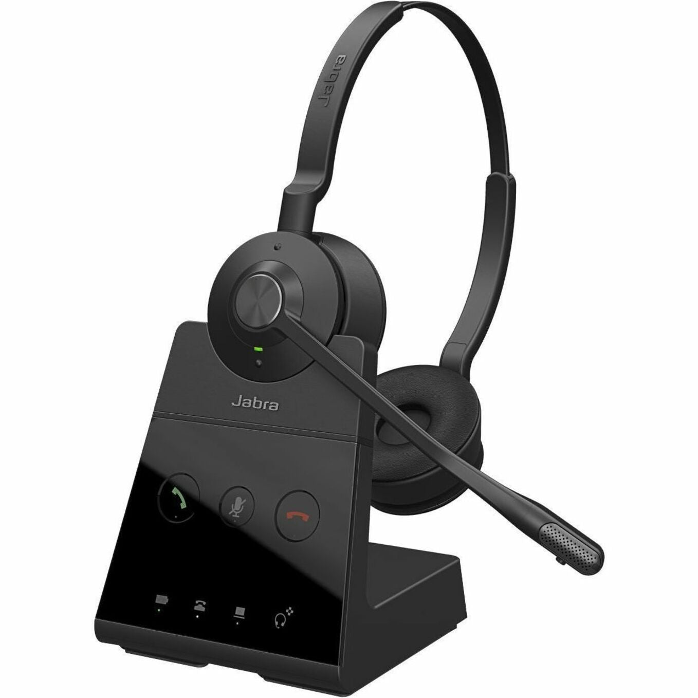 Jabra Engage 65 Wireless DECT Stereo Headset, 492ft Range, Noise-Cancelling Mic, Busylight, 13Hr Battery, Connects 5 Devices, Office & Desk Phone Compatible - 9559-553-125-2 (1 Year Warranty)