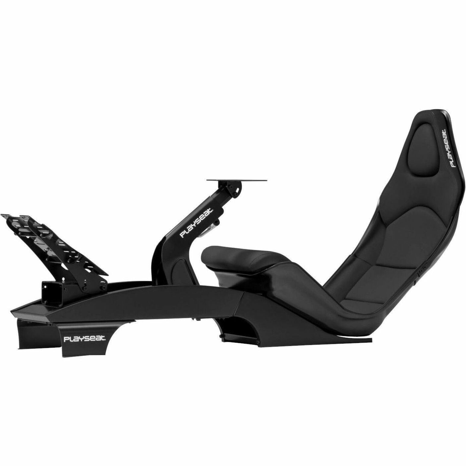 Playseat Formula Black Gaming Chair, Back Height Adjustment, Adjustable Seat Height, Tilt, Leather & Vinyl, Supports Gaming Pedal & Steering Wheel, 270lb Capacity - RF00024 (2 Year Warranty)