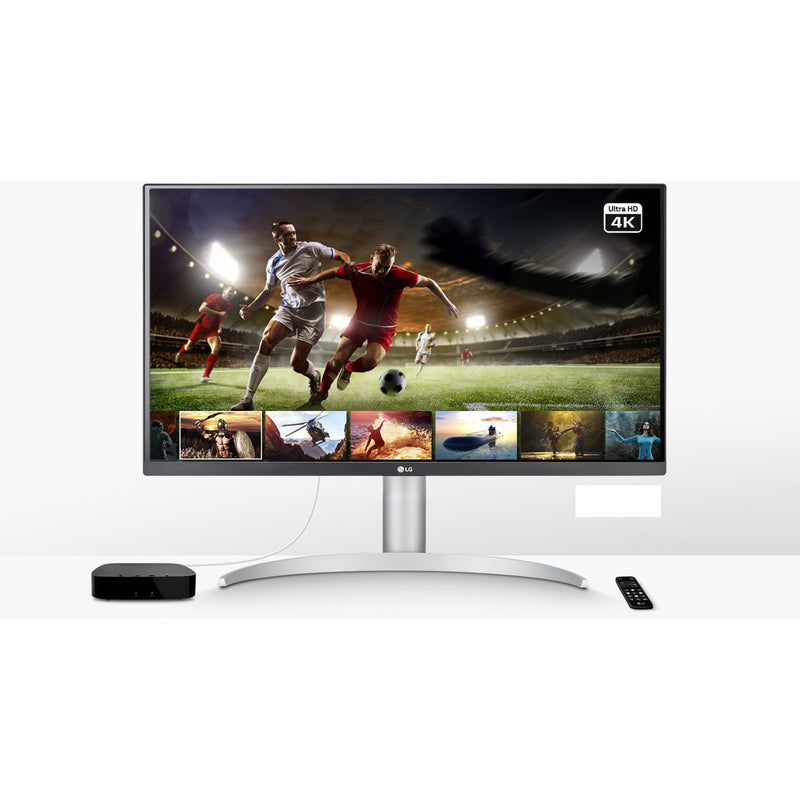 LG monitor setup with entertainment devices