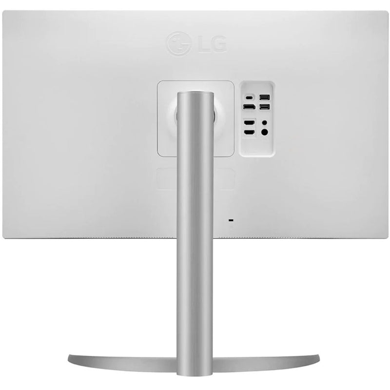 Rear view of LG monitor showing ports and connections