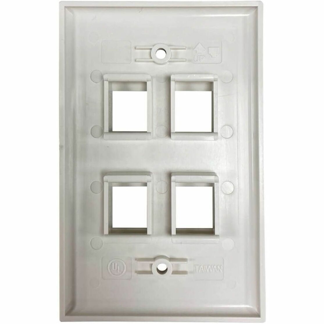 Back view of wall plate showing mounting points and port alignment features-alternate-image2