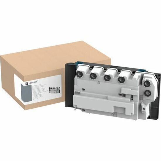 Lexmark 71C0W00 waste toner container shown with packaging and detailed product view-alternate-image2