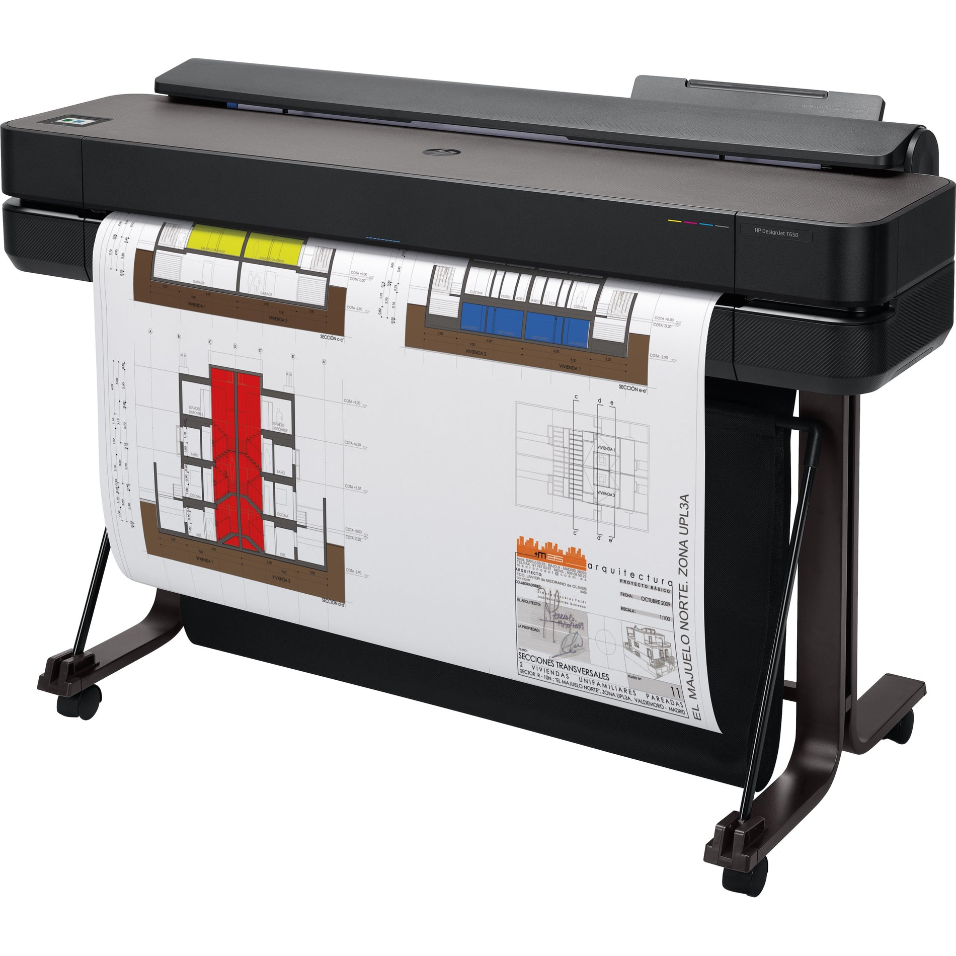 HP Designjet T650 A1 Imprimante à jet d'encre grand format - Largeur d'impression de 36" - Couleur (5HB10H#B1K)