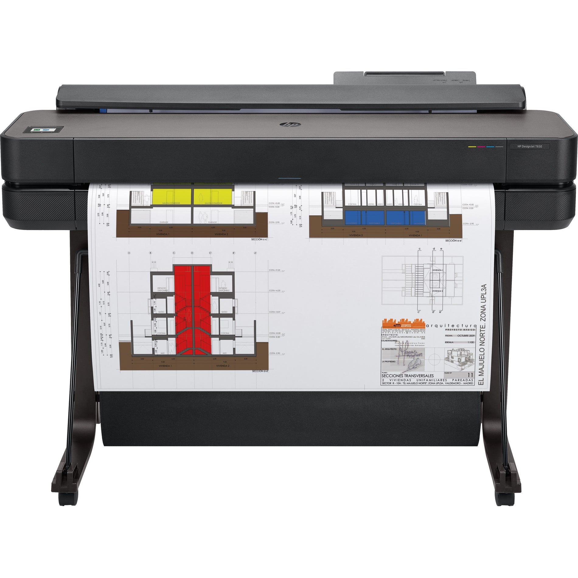 Printer Inkjet Format Besar HP Designjet T650 - Lebar Cetak 36" - Warna