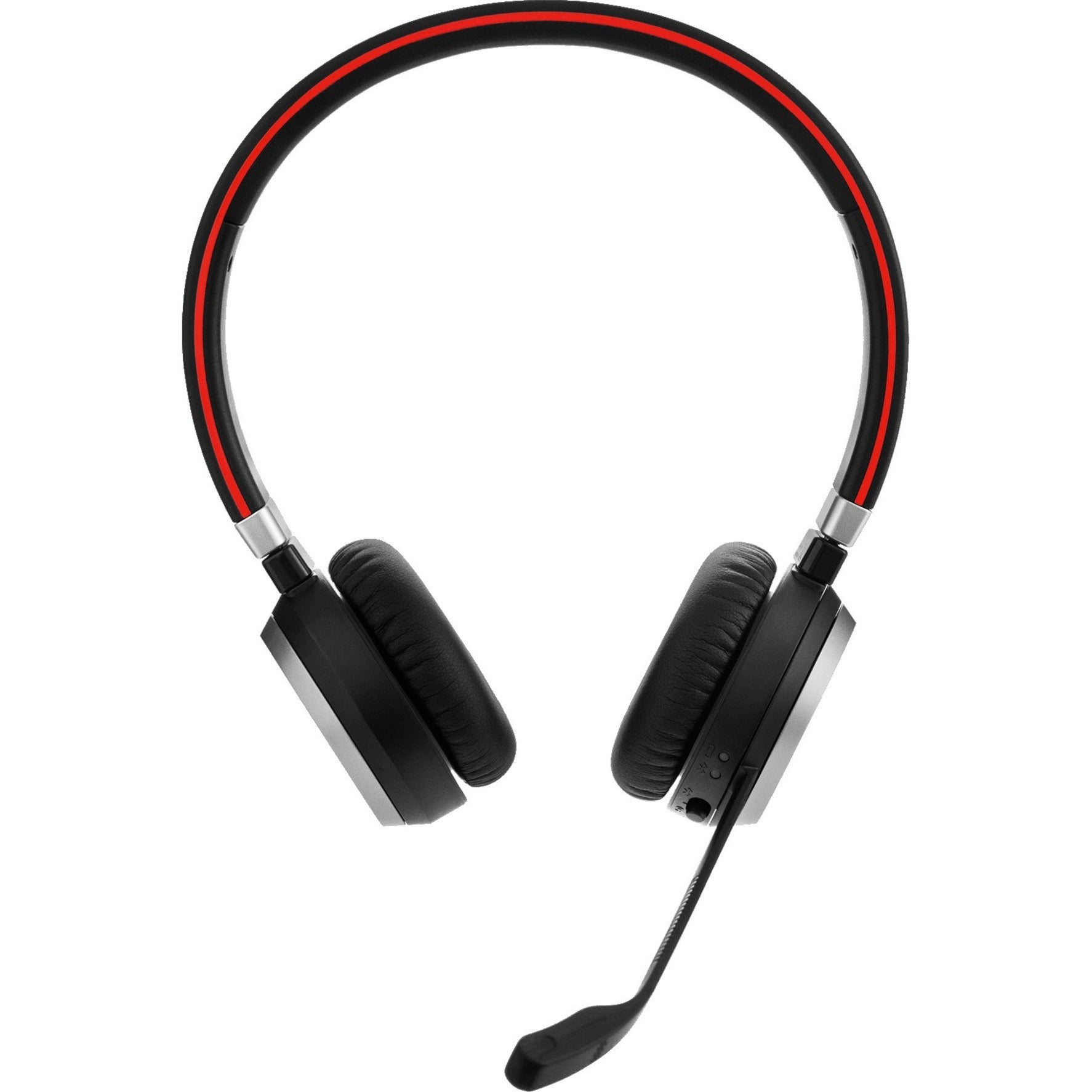 Side view of Jabra Evolve 65 SE headset showing cushioned ear cups and adjustable headband-alternate-image2