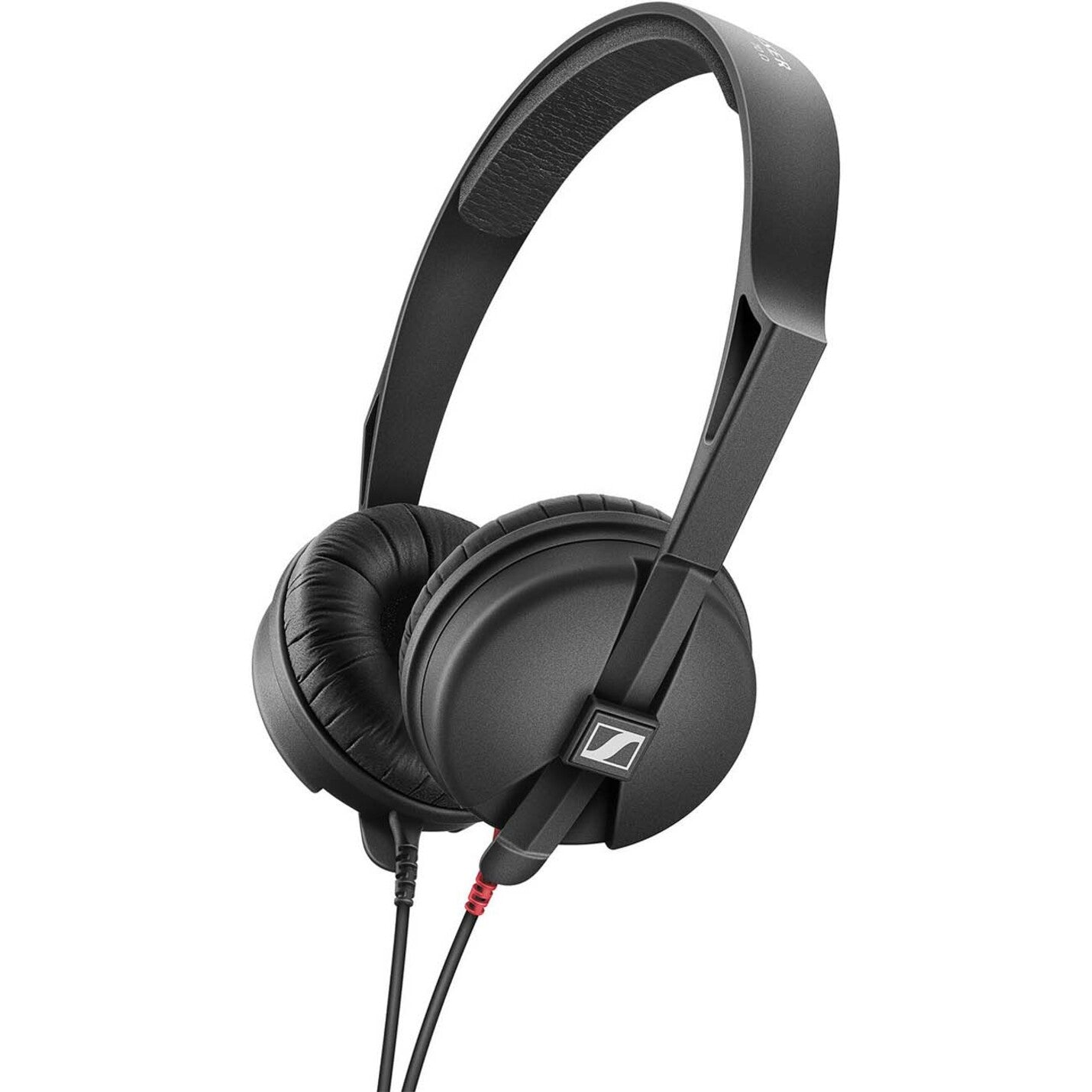 Side view of Sennheiser HD 25 Light headphones showing black on-ear design with cushioned earpads and detachable cable-alternate-image1