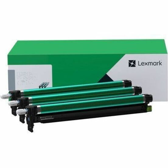 Three green and black Lexmark photodeveloper units displayed with original packaging-alternate-image1