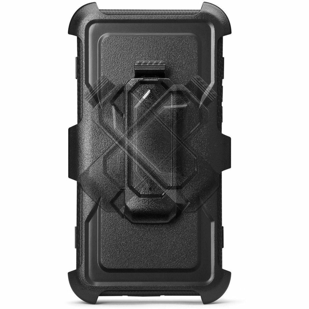 Back view of Trilogy case holster showing rotating belt clip and textured surface-alternate-image2