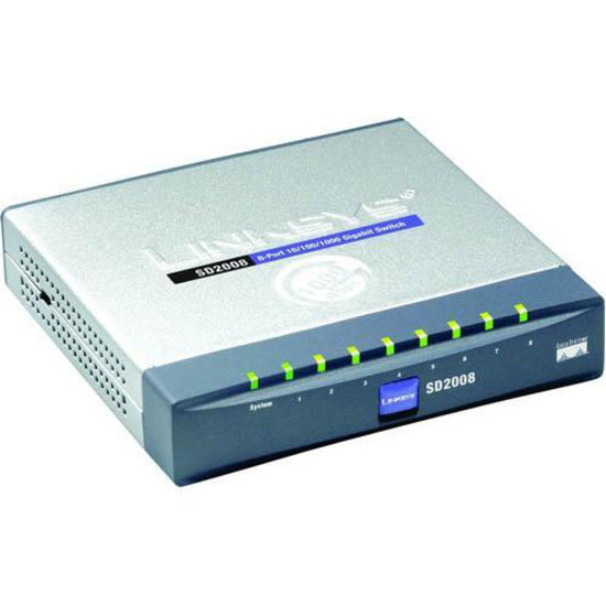 Cisco SD2008 8-Port Gigabit Ethernet Switch, High-Speed Network Performance, Desktop Form Factor, 10/100/1000Base-T Connectivity, Category 5e Support - SD2008 (1 Year Warranty)