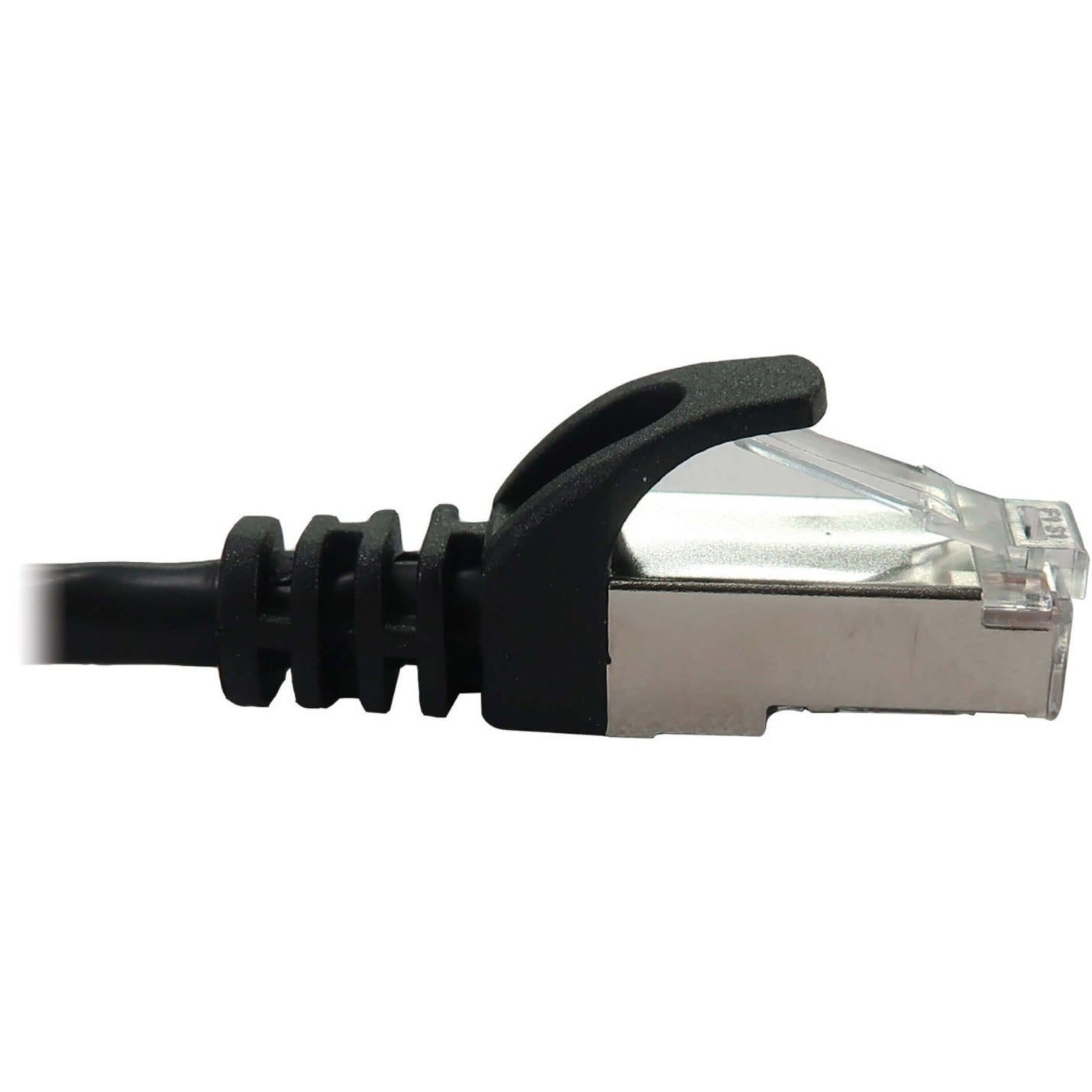 Side view of Cat6a cable strain relief boot and connector assembly-alternate-image4