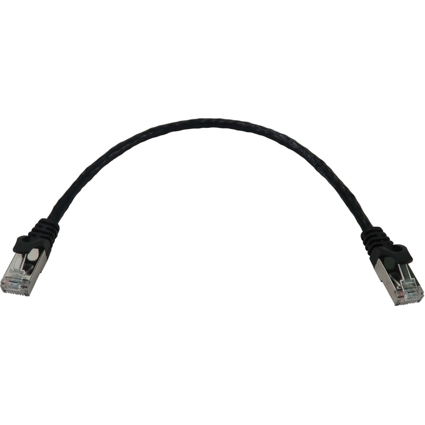 Cat6a shielded network cable with RJ45 connectors showing slim black design-alternate-image1