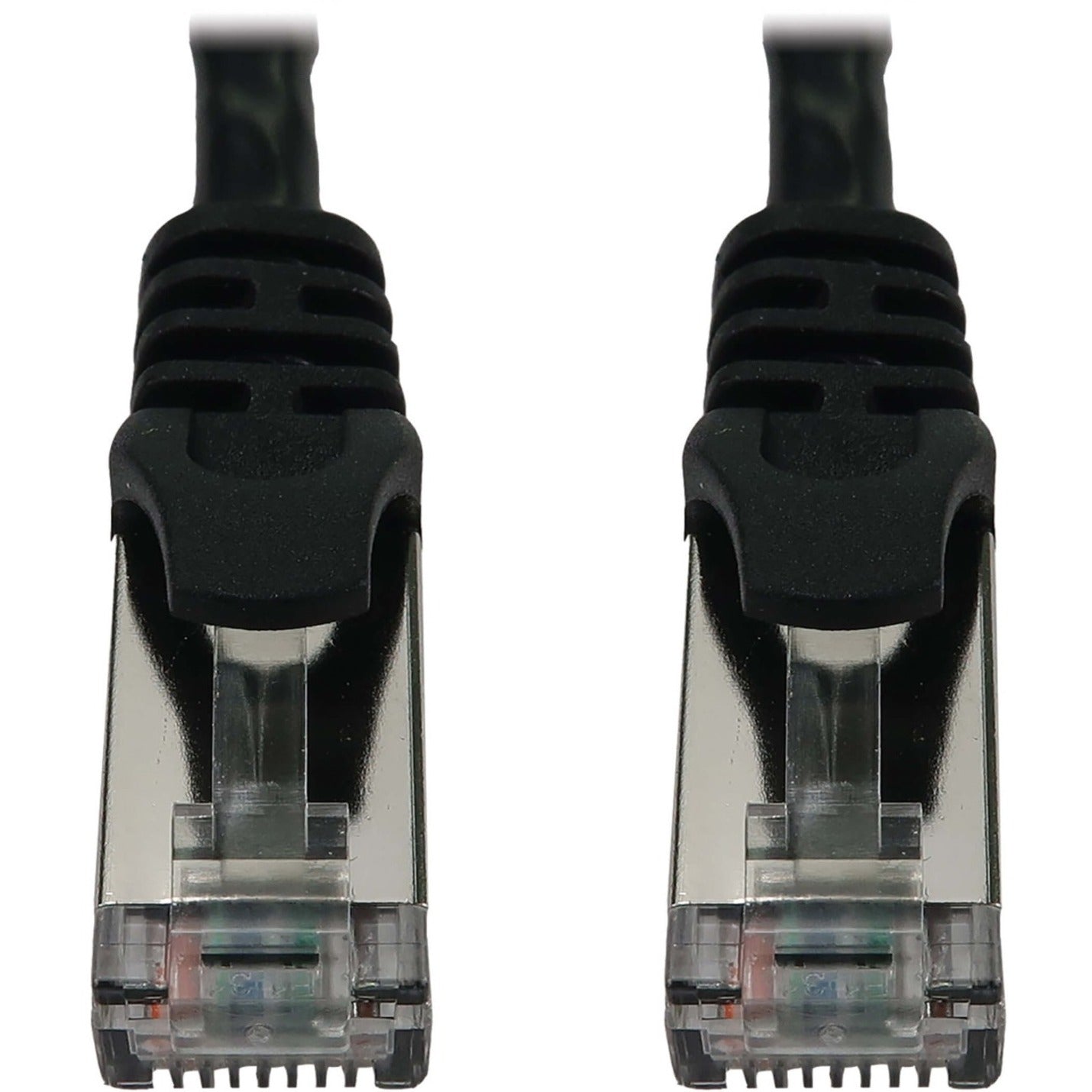 Close-up of Cat6a cable snagless connector boot and strain relief design-alternate-image2