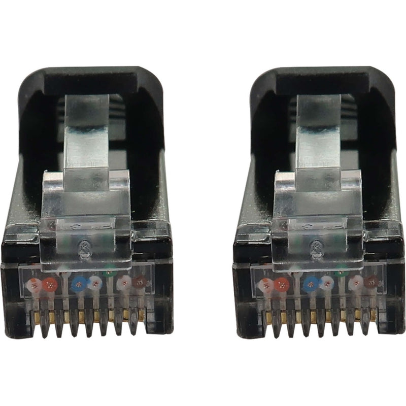 Detailed view of Cat6a connector internal wiring and pin layout