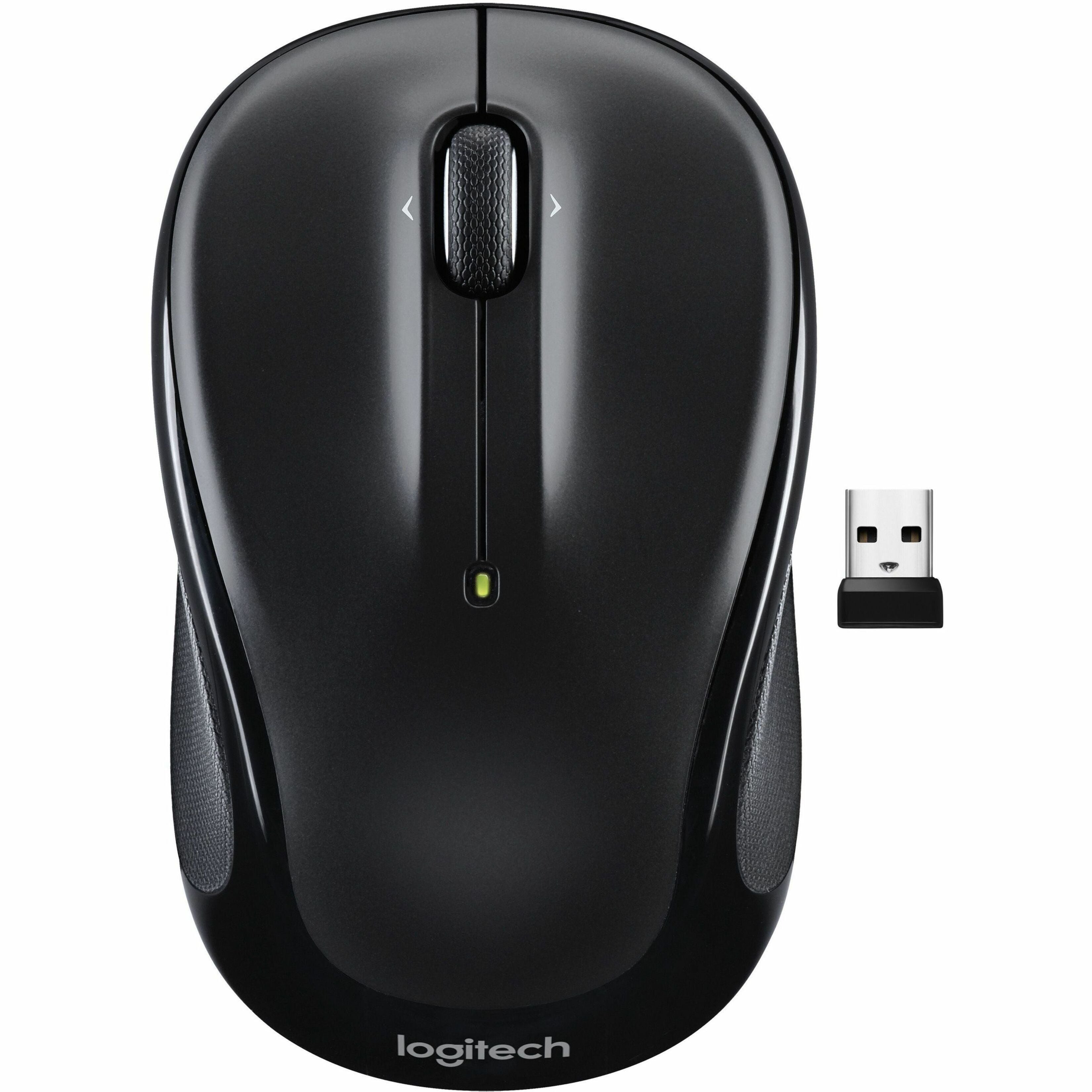 Logitech M325S Wireless Mouse, Micro-Precise Scrolling, Tilt Wheel, Ambidextrous Design, 10m Range, 18-Month Battery Life, Black - 910-006825 (1 Year Warranty)