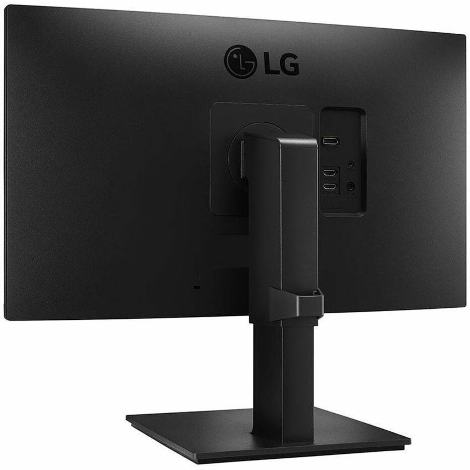 Close-up of LG 24BP55Q-B monitor's rear port configuration-alternate-image7