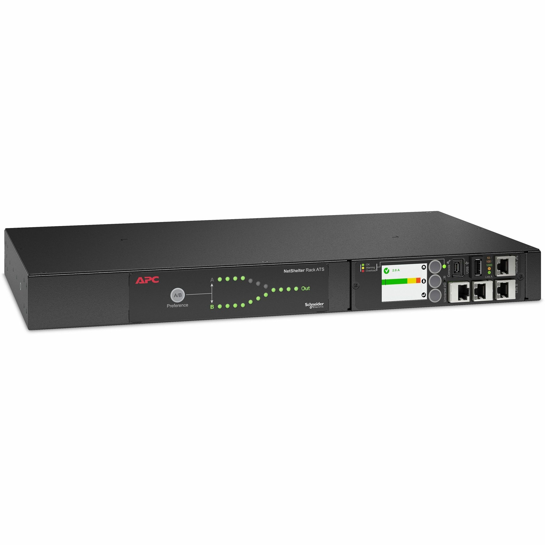 APC Rack ATS 120V 20A L5-20 Eingang (10) 5-20R Ausgang