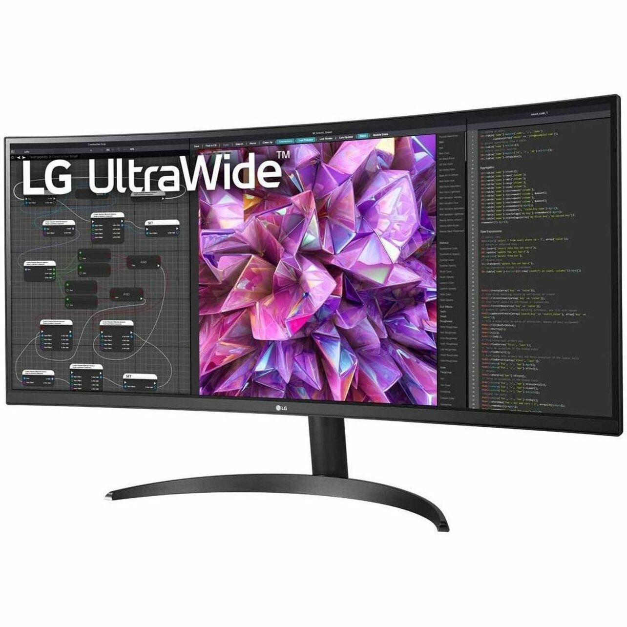 LG 34BQ60QC-B 34 UW-QHD 커브드 스크린 LCD 모니터 - 21 : 9 최대 해상도 3440 x 1440 HDMI 및 DisplayPort 인터페이스