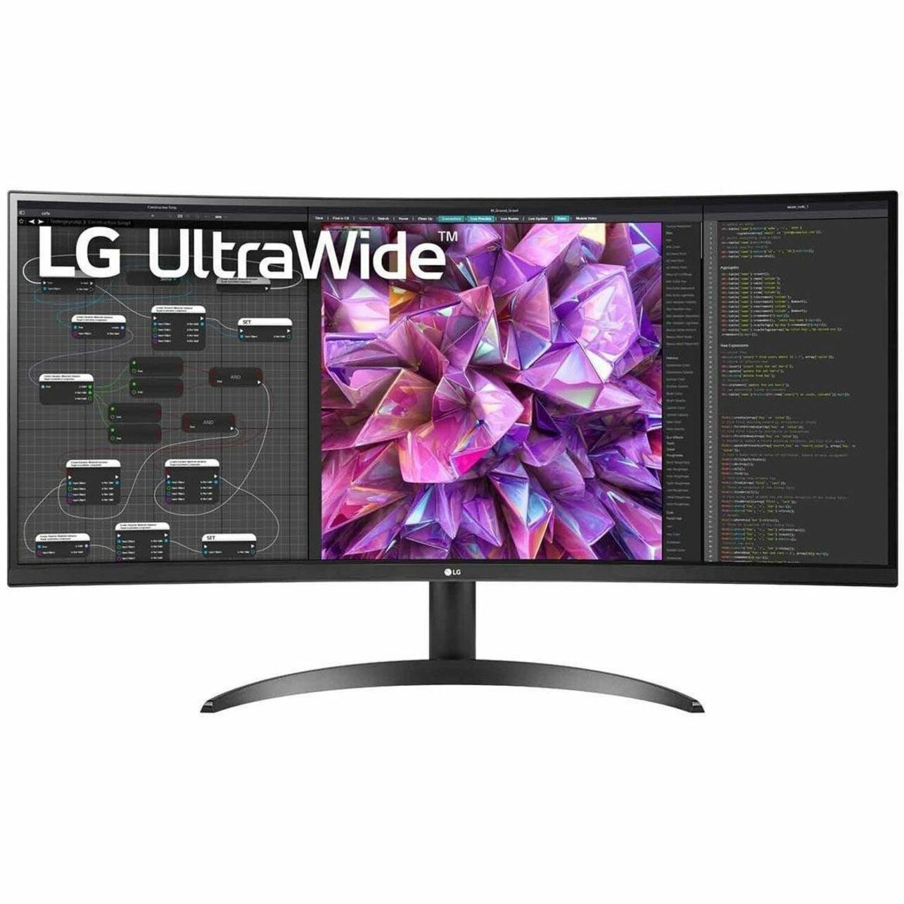 LG 34BQ60QC-B 34 "UW-QHD 커브드 스크린 LCD 모니터 - 21 : 9 최대 해상도 3440 x 1440 HDMI 및 DisplayPort 인터페이스