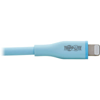 Lightning connector detail showing Tripp Lite branding and ergonomic design-alternate-image5