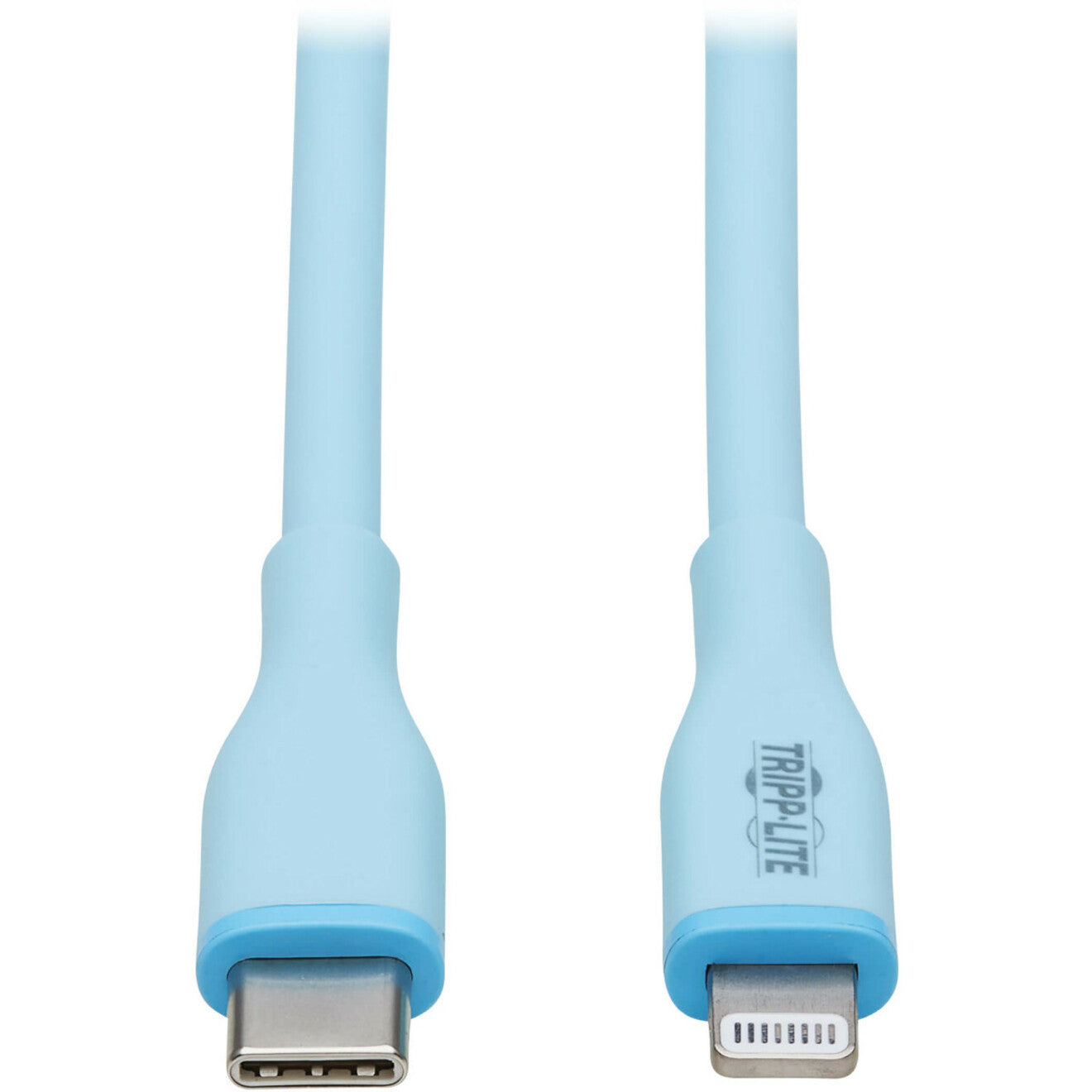 Close-up view of Lightning and USB-C connectors with gold-plated contacts and blue protective housing-alternate-image2