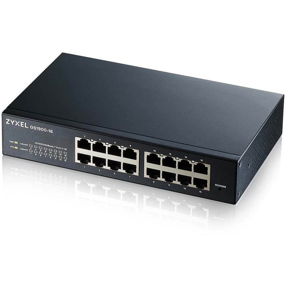 ZYXEL Fanless 16 Port GbE L2 Web Managed Switch (GS1900-16V03F)