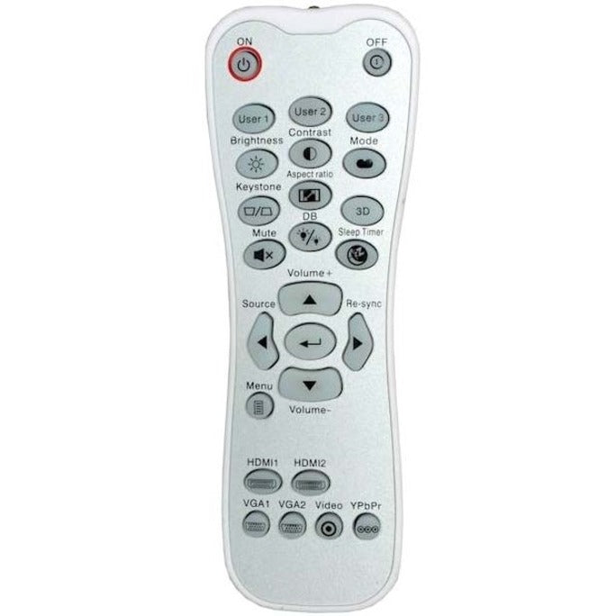 Remote control for Optoma UHD38x with comprehensive button layout