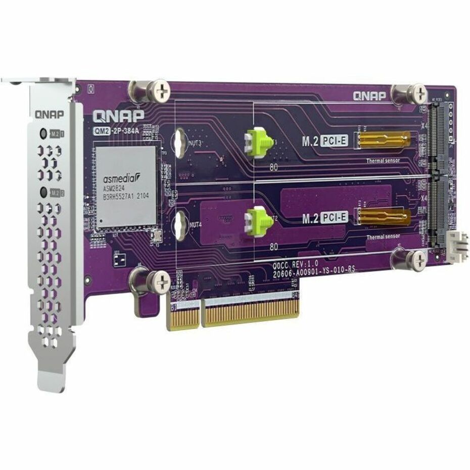 QNAP QM2-2P-384A PCIe card showing dual M.2 slots-alternate-image8