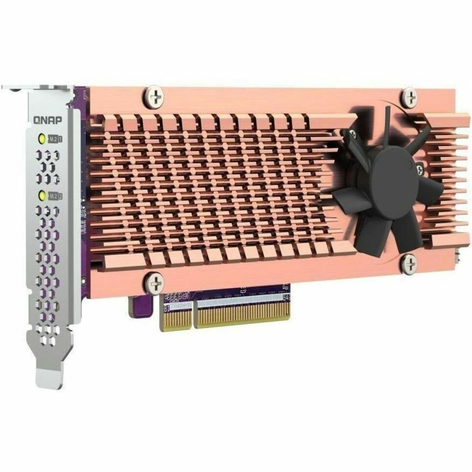 QNAP QM2-2P-384A expansion card - angled front view-alternate-image2