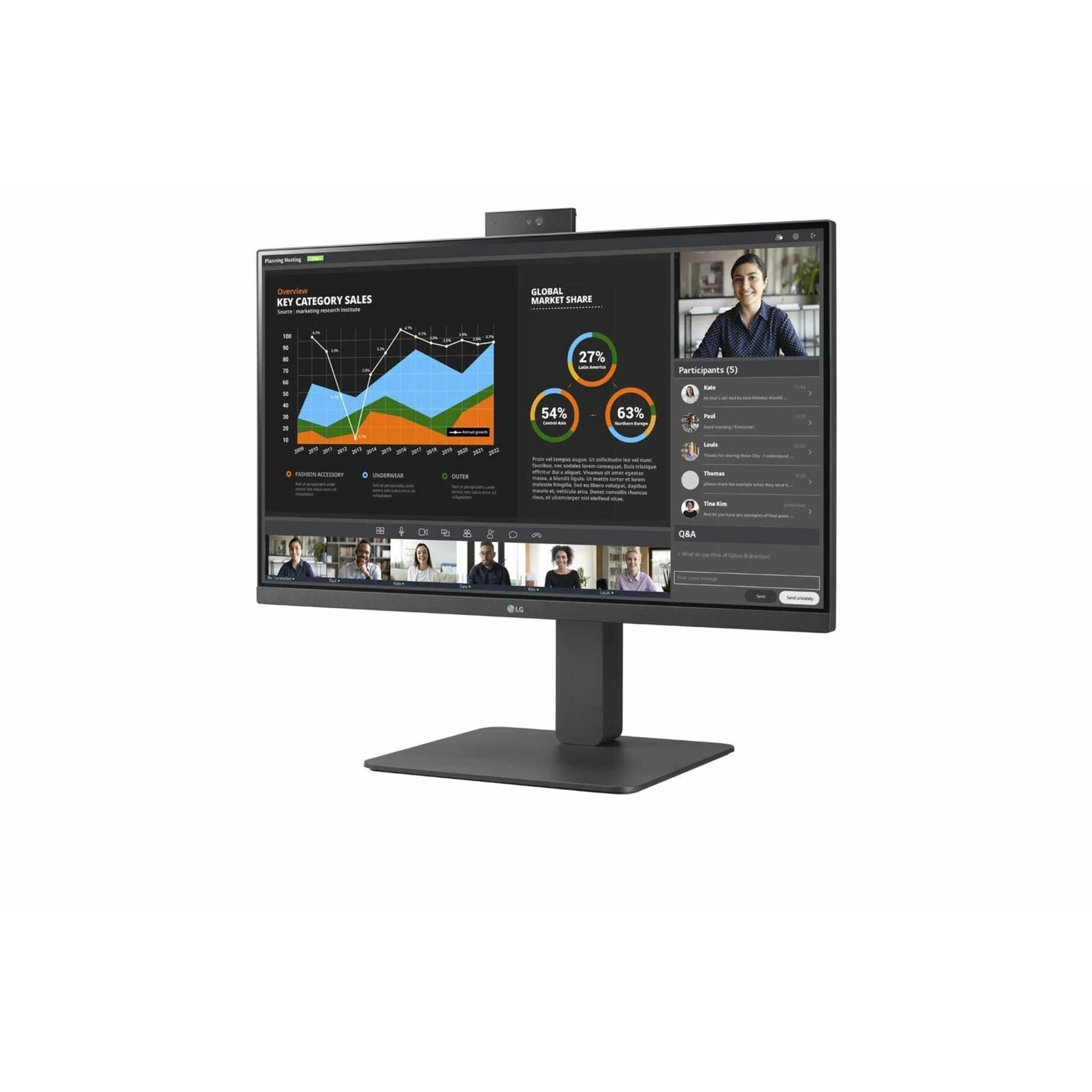 LG 27BR750C-C 27" Full HD LCD Monitor, USB, HDMI, USB Type-C, DisplayPort, IPS Technology