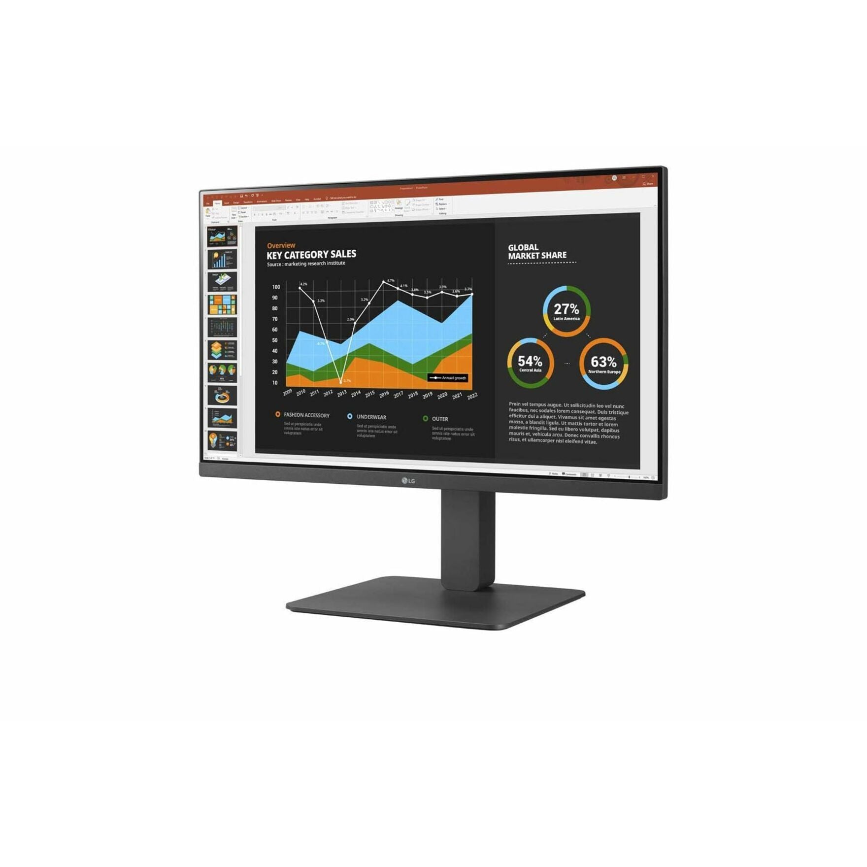 LG 24BR750C-C Widescreen LCD Monitor, 24" WQHD, USB, HDMI, USB Type-C, DisplayPort