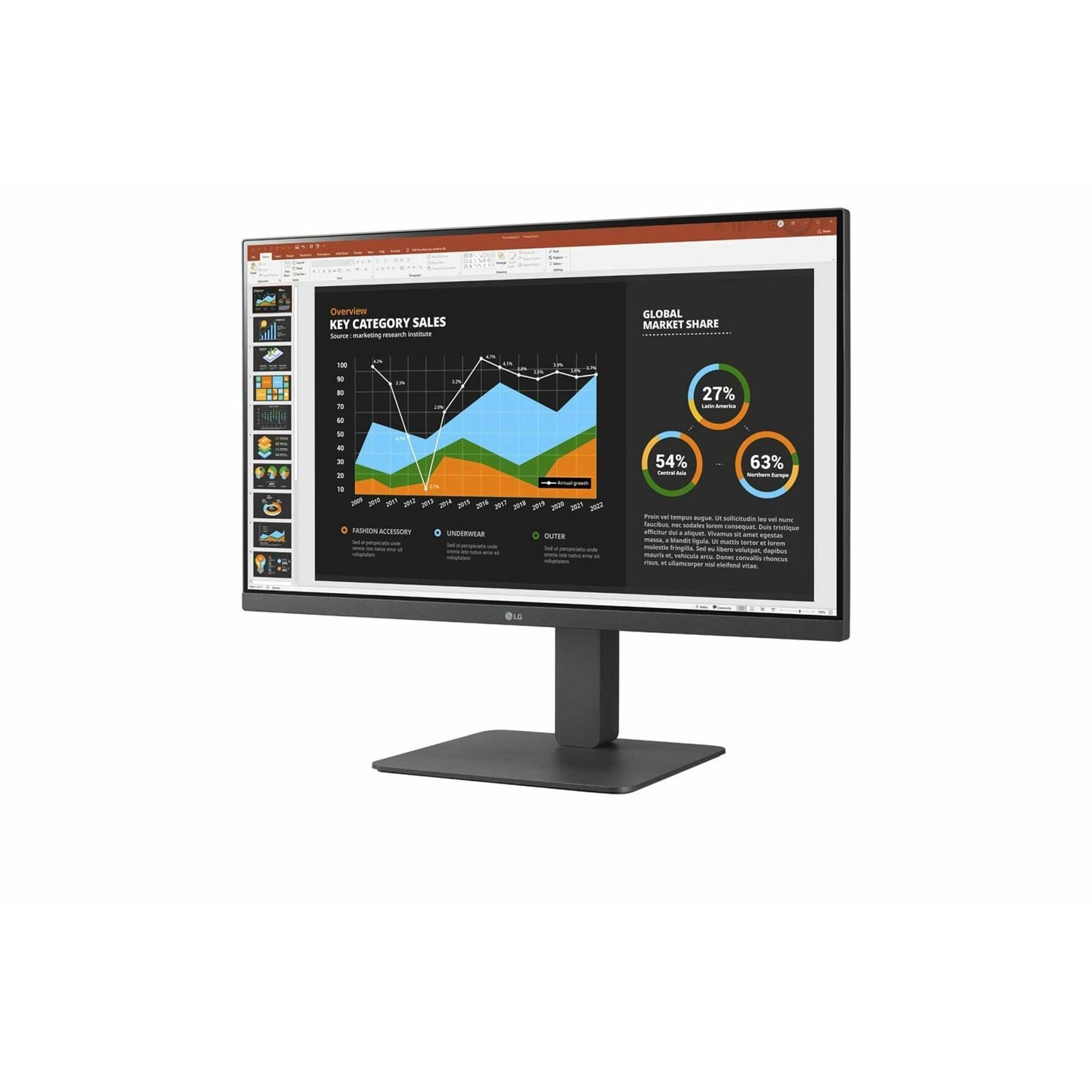 Angled view of LG monitor in professional setting-alternate-image11