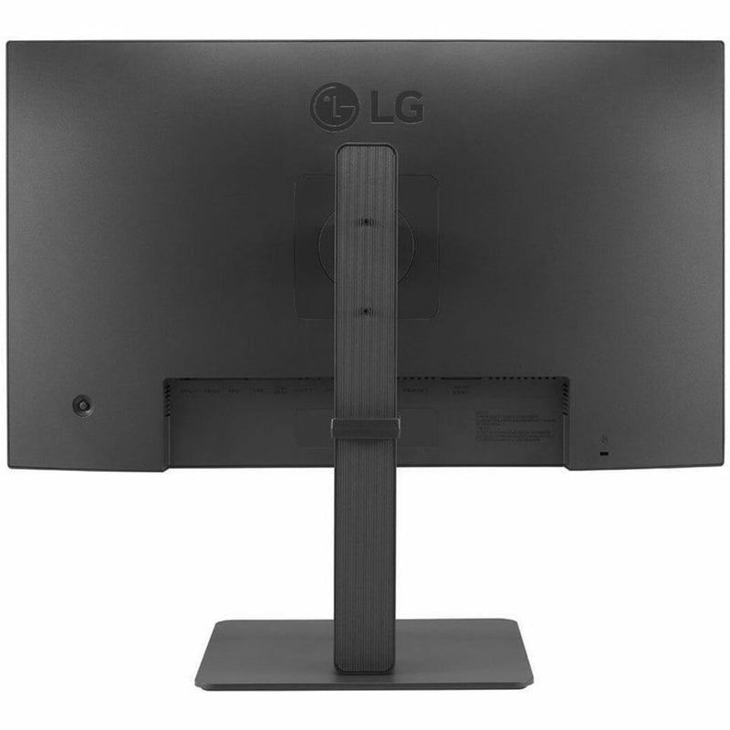 Rear view showing monitor stand and base