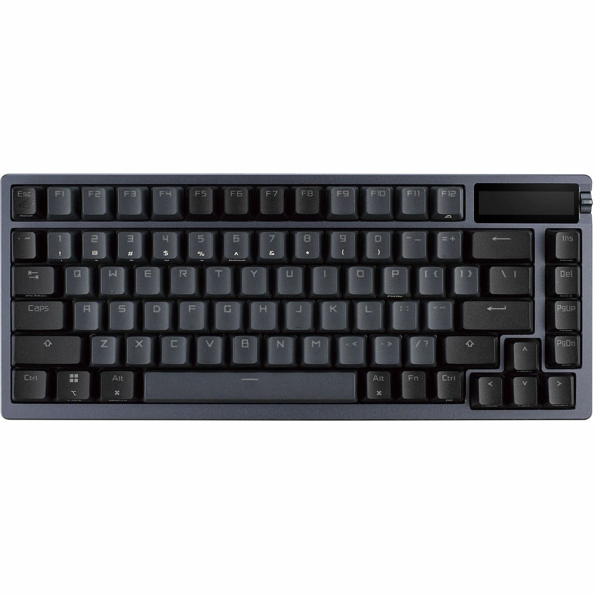 Clean front view of ROG Azoth keyboard in stealth black finish-alternate-image10