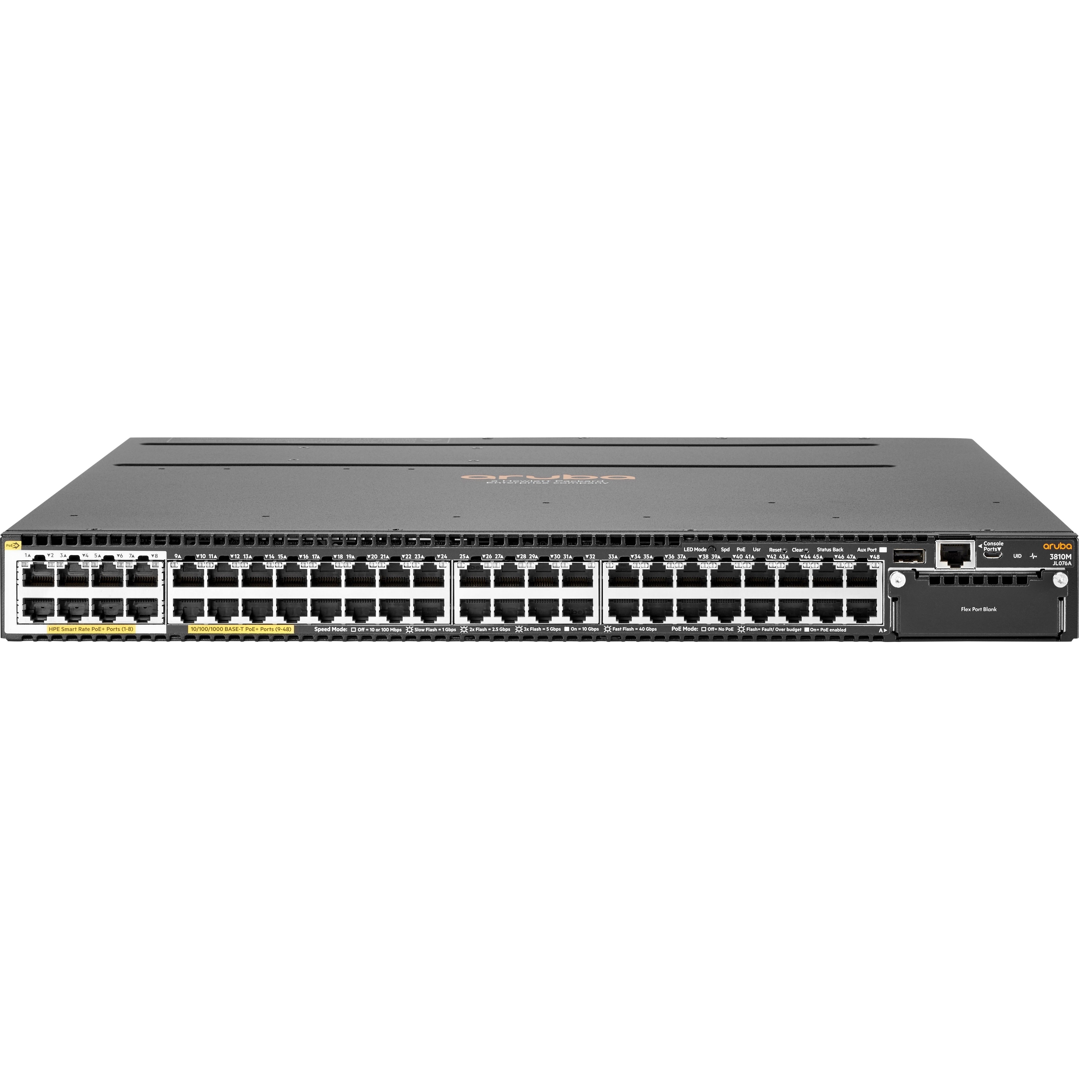 HPE Ingram Micro Approvisionnement PROCURVE ARUBA 3810M-40G POE+ 1AN IMS GARANTIE STANDARD (JL076A)